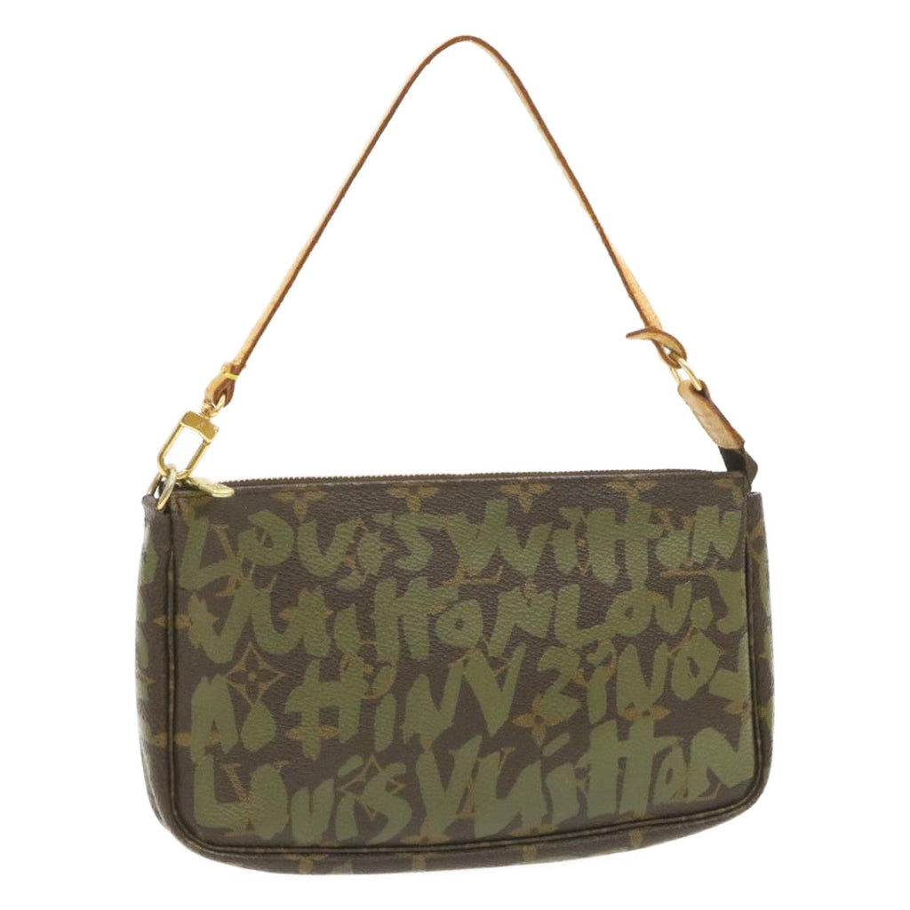LOUIS VUITTON graffiti Pochette Accessoires Pouch Green M92191 LV am268g