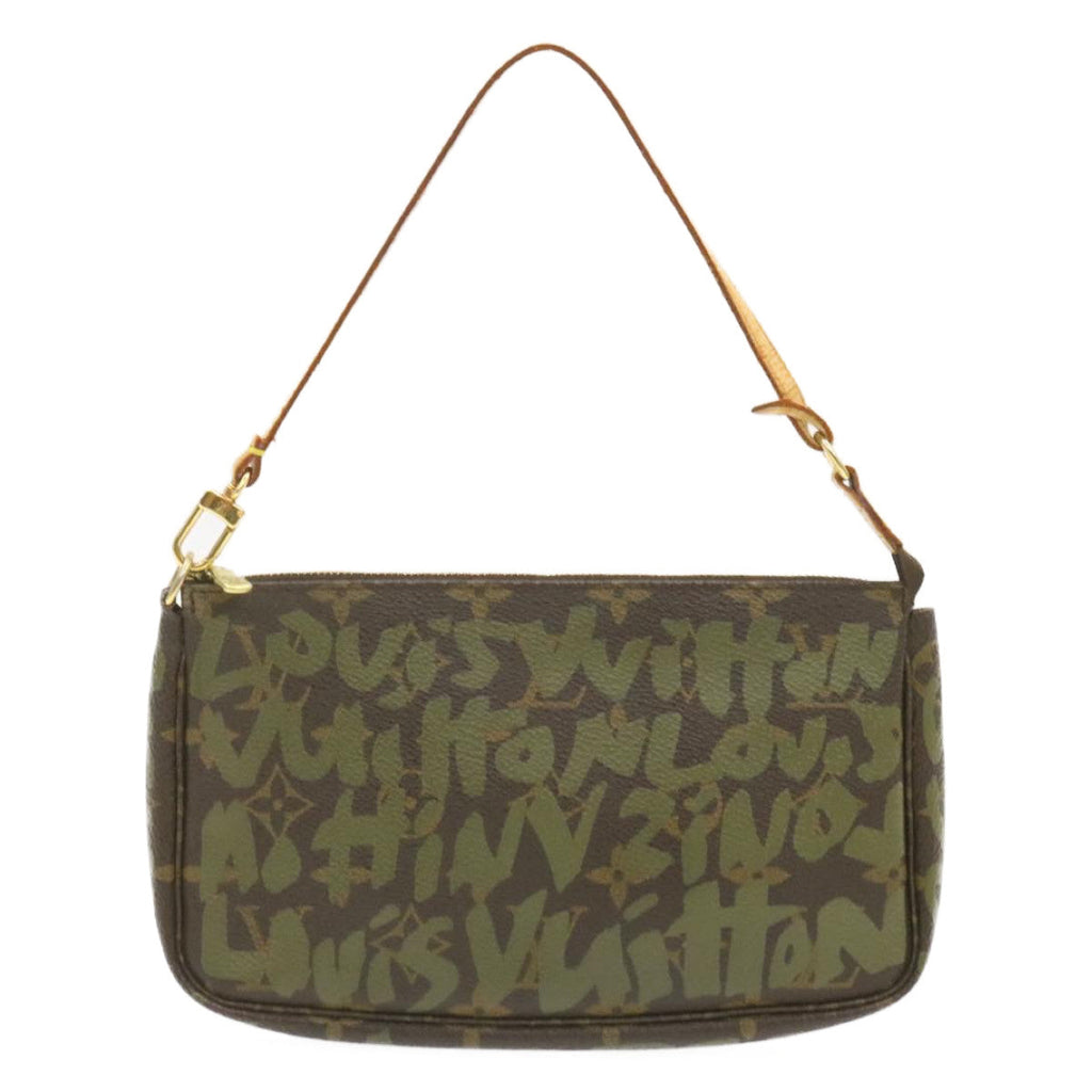 LOUIS VUITTON graffiti Pochette Accessoires Pouch Green M92191 LV am268g
