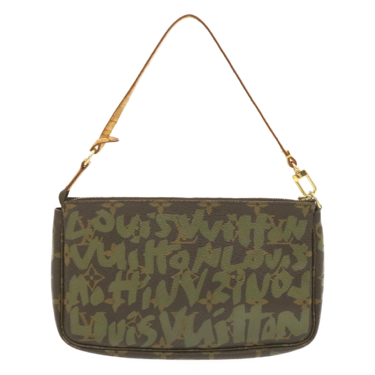 LOUIS VUITTON graffiti Pochette Accessoires Pouch Green M92191 LV am268g
