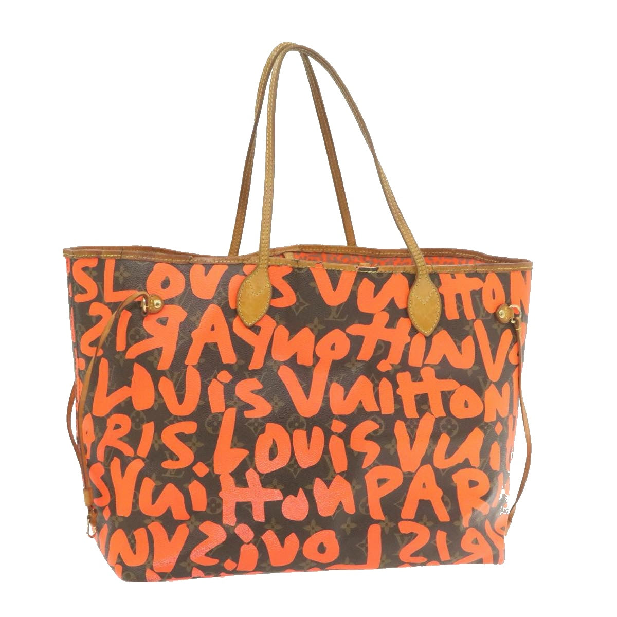 LOUIS VUITTON Monogram Graffiti Neverfull GM Tote Bag M93702 LV am639g