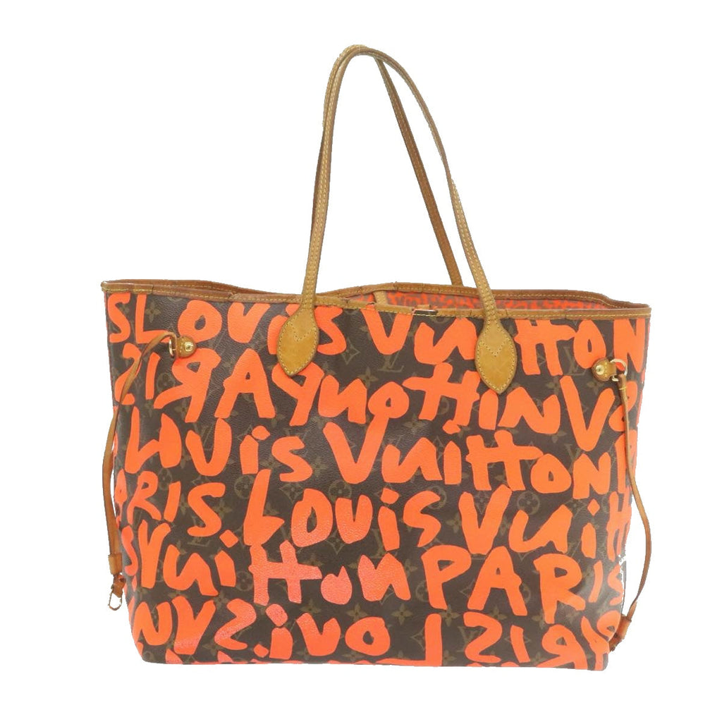 LOUIS VUITTON Monogram Graffiti Neverfull GM Tote Bag M93702 LV am639g
