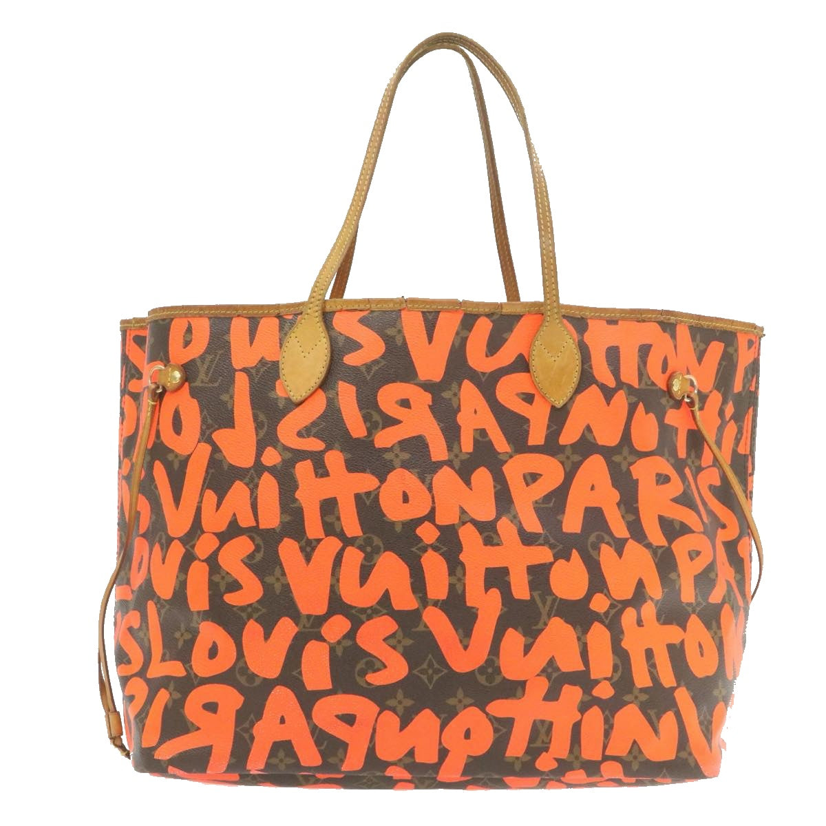 LOUIS VUITTON Monogram Graffiti Neverfull GM Tote Bag M93702 LV am639g