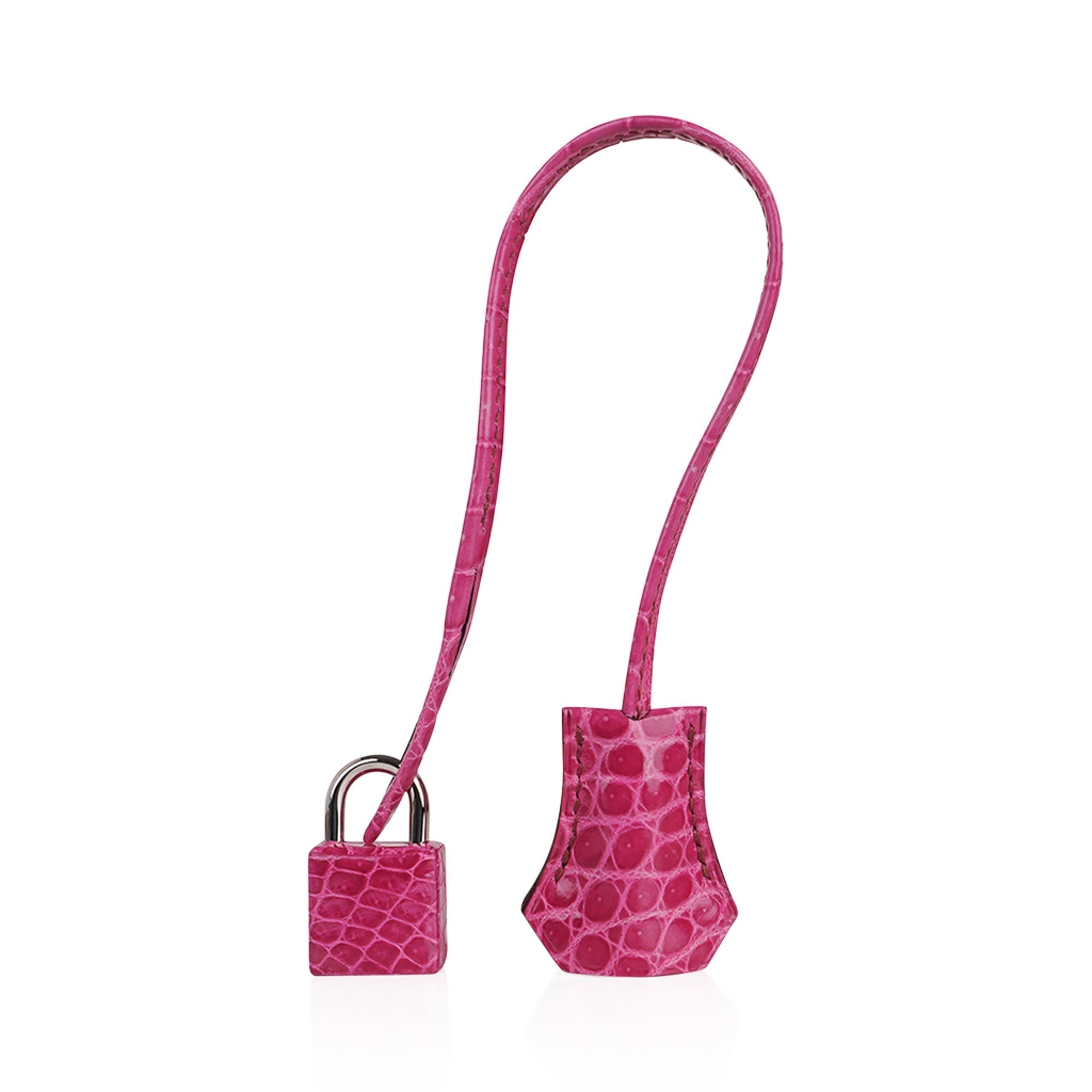 Hermes Birkin 35 Bag Rose Indien & Fuchsia Porosus Crocodile with Palladium Hardware
