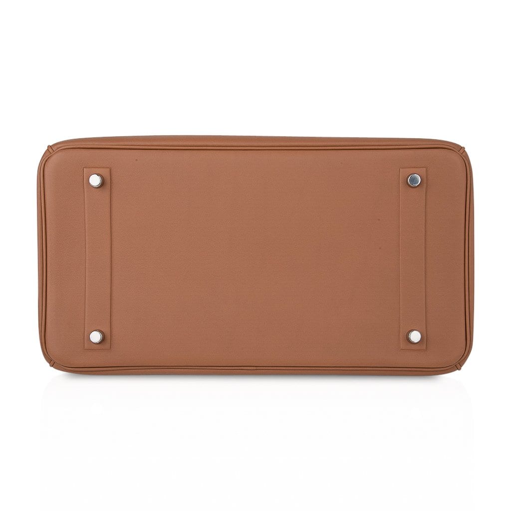 Hermes Shadow Birkin 35 Bag Limited Edition Gold Evercalf Leather New