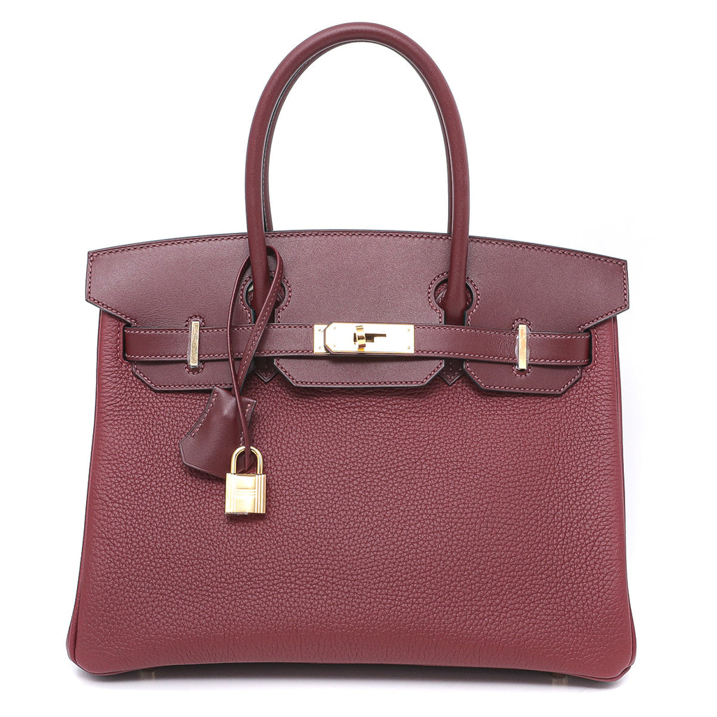 Hermes Rouge H Clemence-Swift Birkin 30