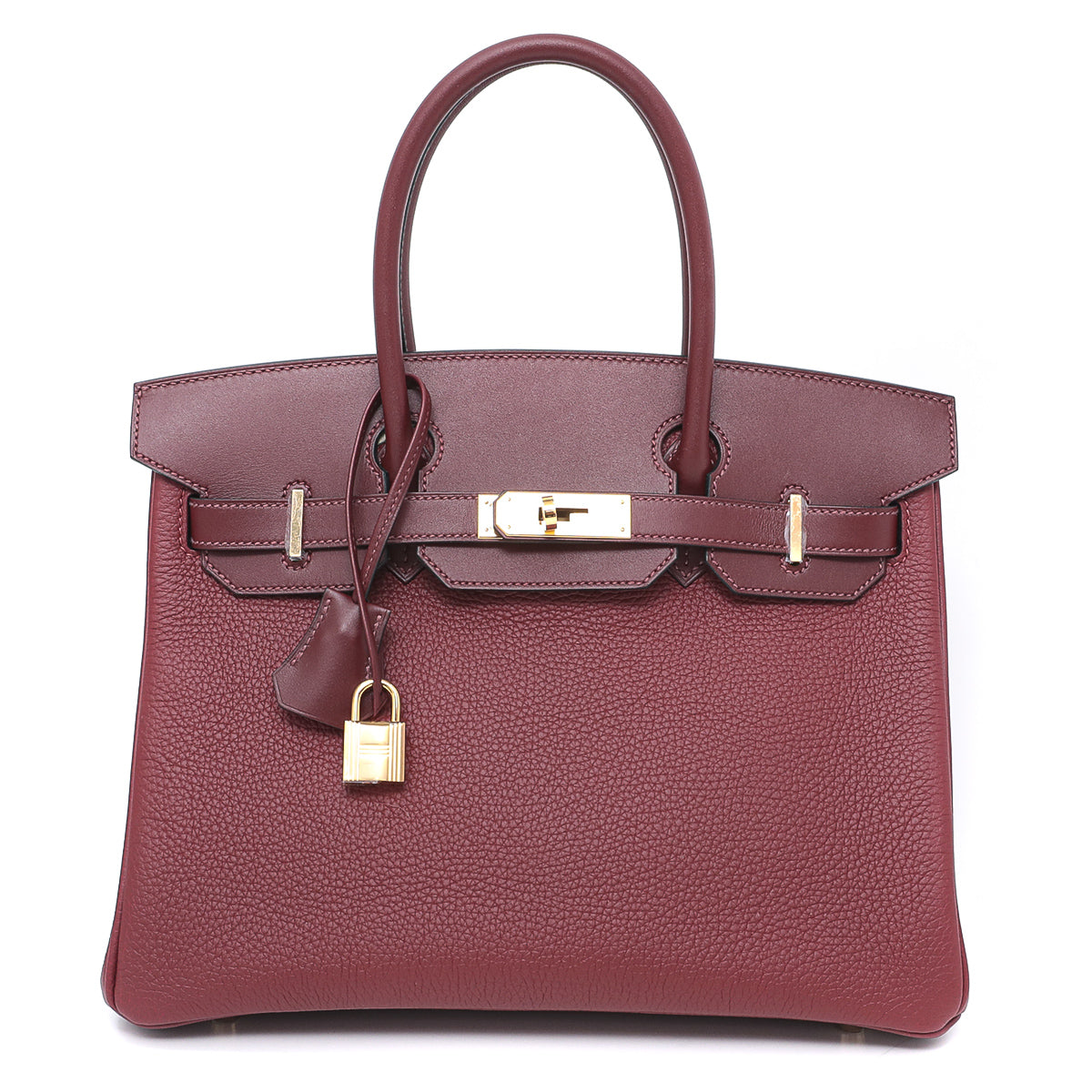 Hermes Rouge H Clemence-Swift Birkin 30