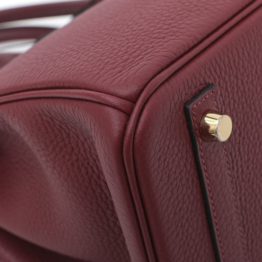 Hermes Rouge H Clemence-Swift Birkin 30