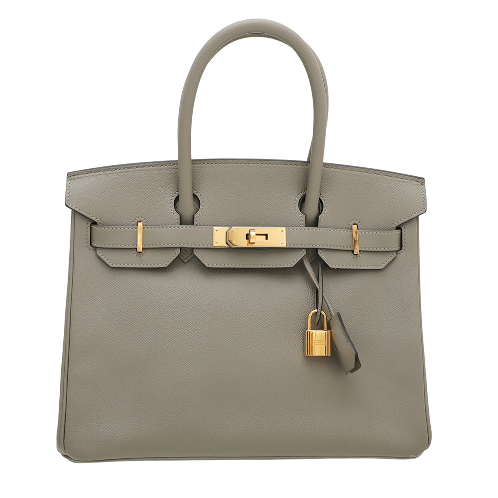 Hermes Gris Asphalt Birkin 30 Bag