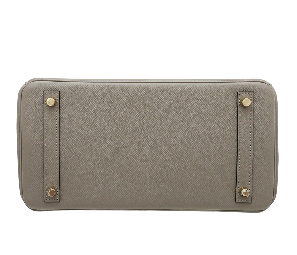 Hermes Gris Asphalt Birkin 30 Bag