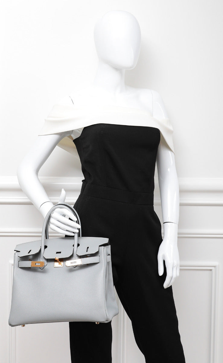 Hermes Bleu Glacier Birkin 30