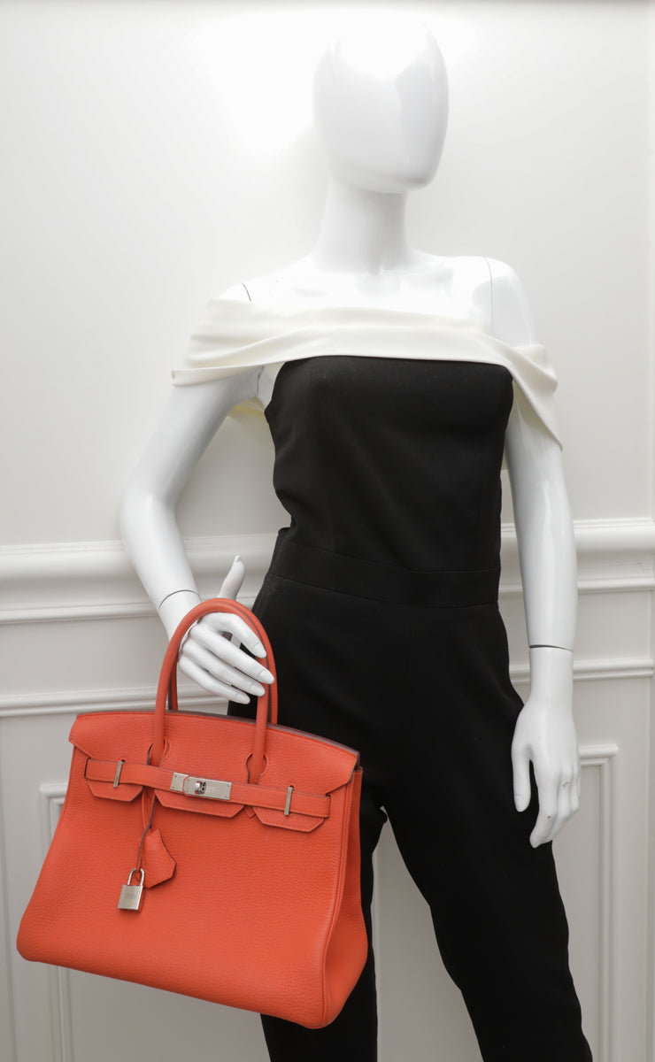 Hermes Orange Birkin 30 Bag