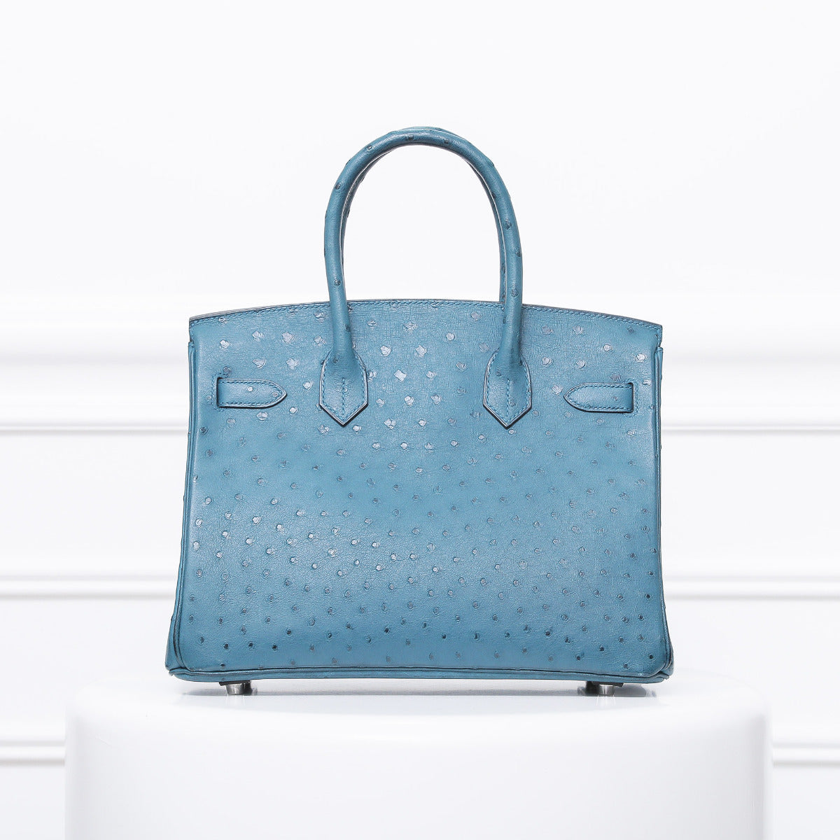 Hermes Cobalt Ostrich Birkin 30
