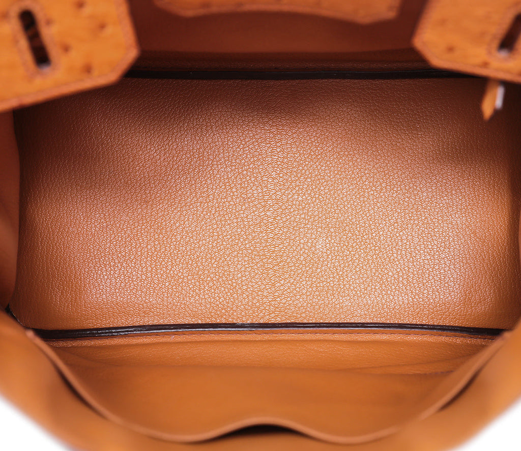 Hermes Gold Ostrich Birkin 30