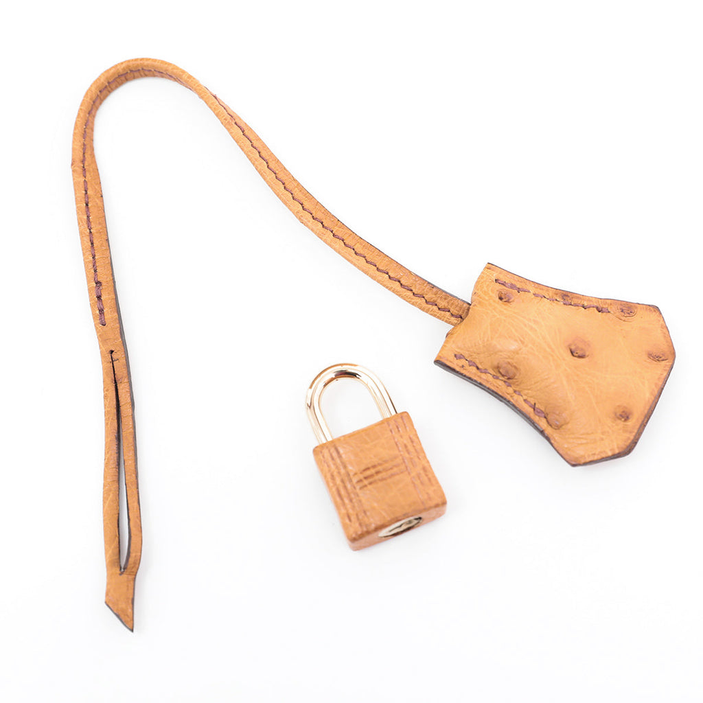Hermes Gold Ostrich Birkin 30