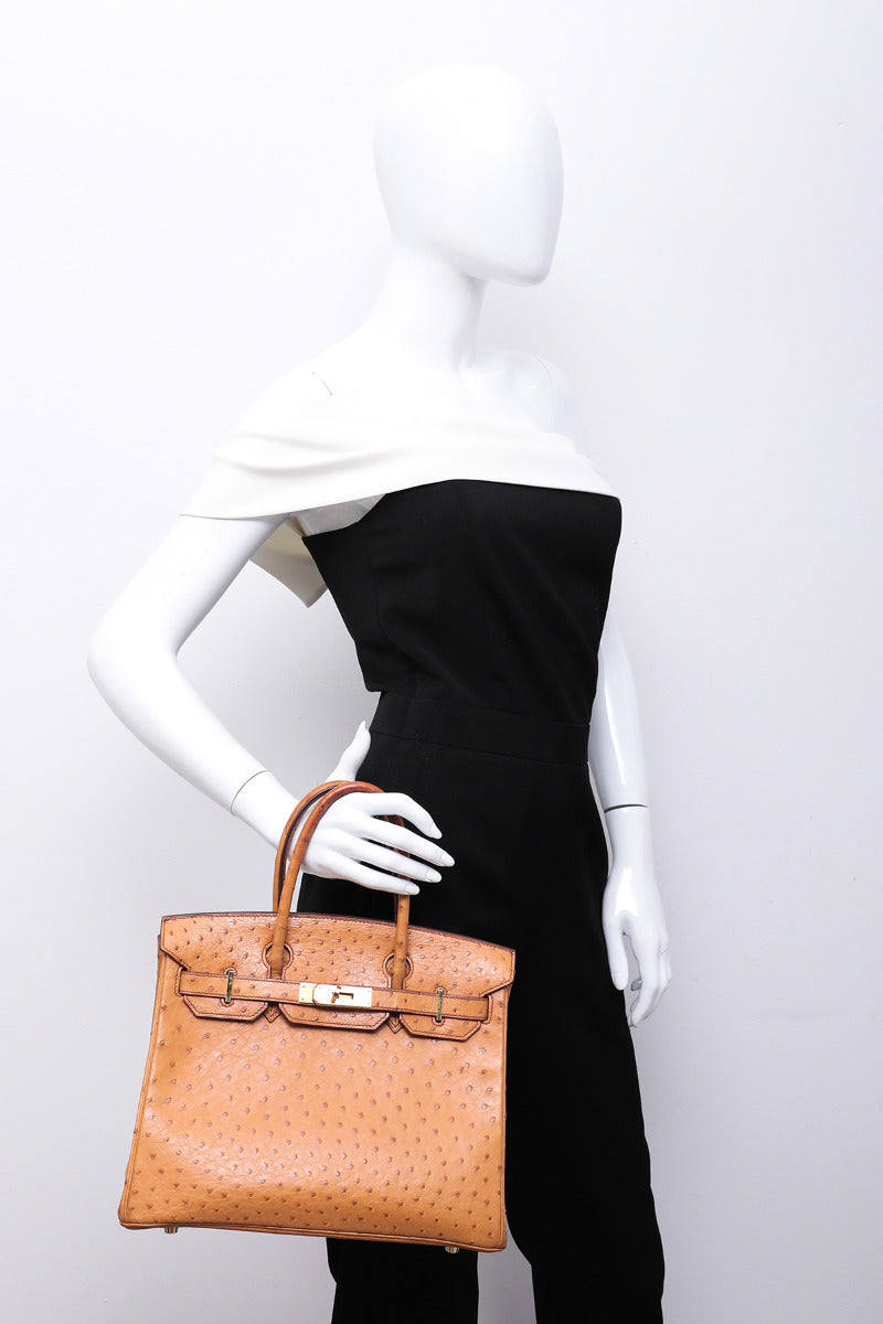 Hermes Gold Ostrich Birkin 30