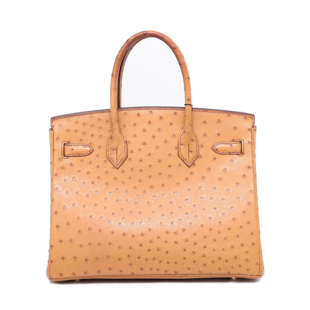 Hermes Gold Ostrich Birkin 30