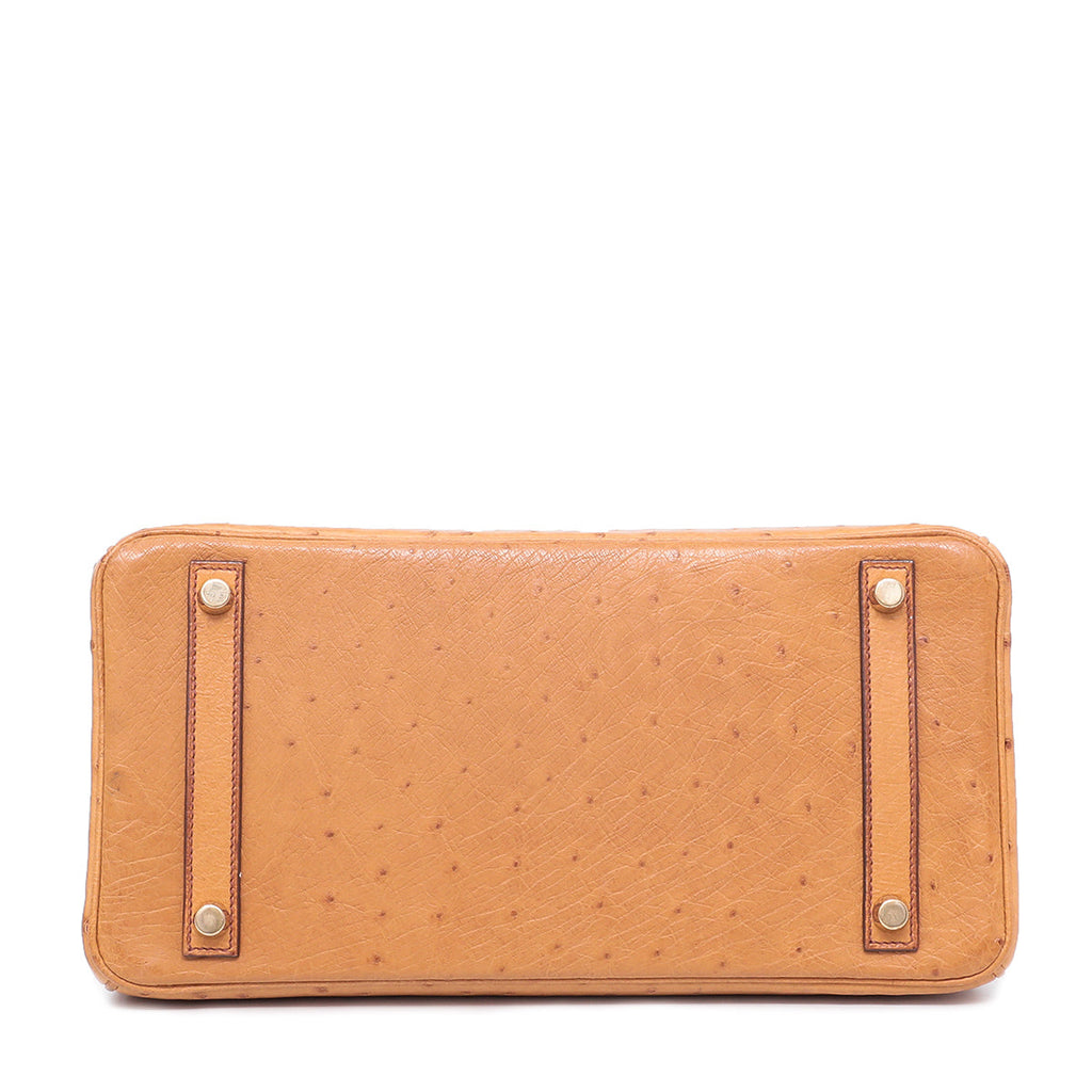 Hermes Gold Ostrich Birkin 30