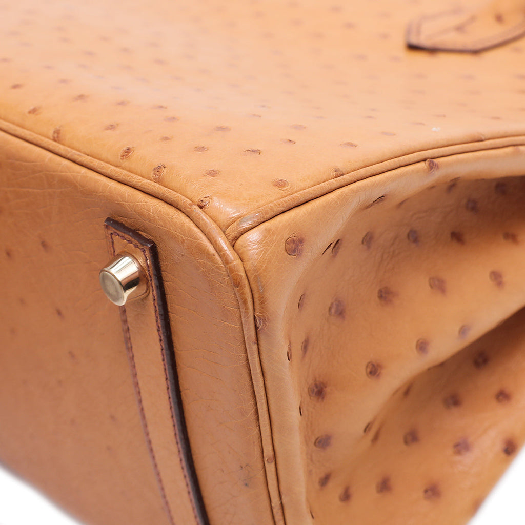 Hermes Gold Ostrich Birkin 30