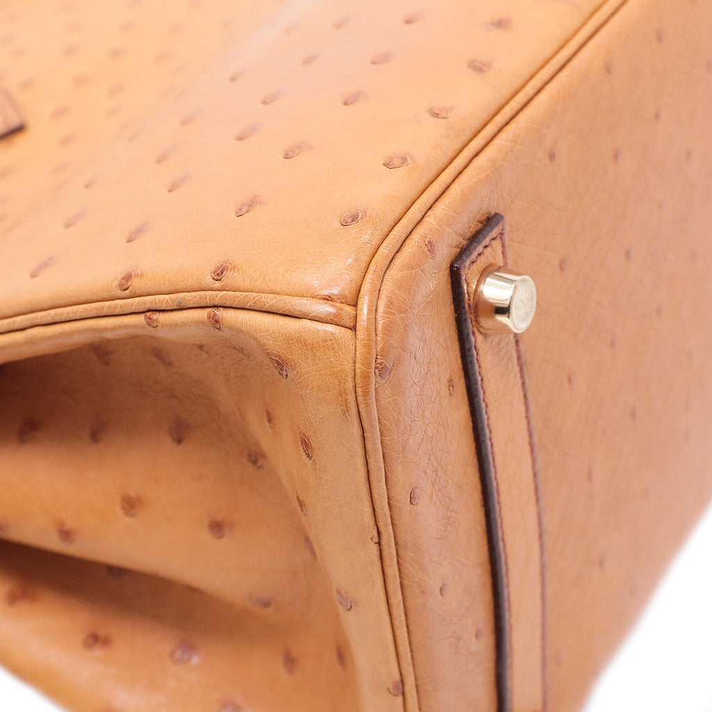 Hermes Gold Ostrich Birkin 30