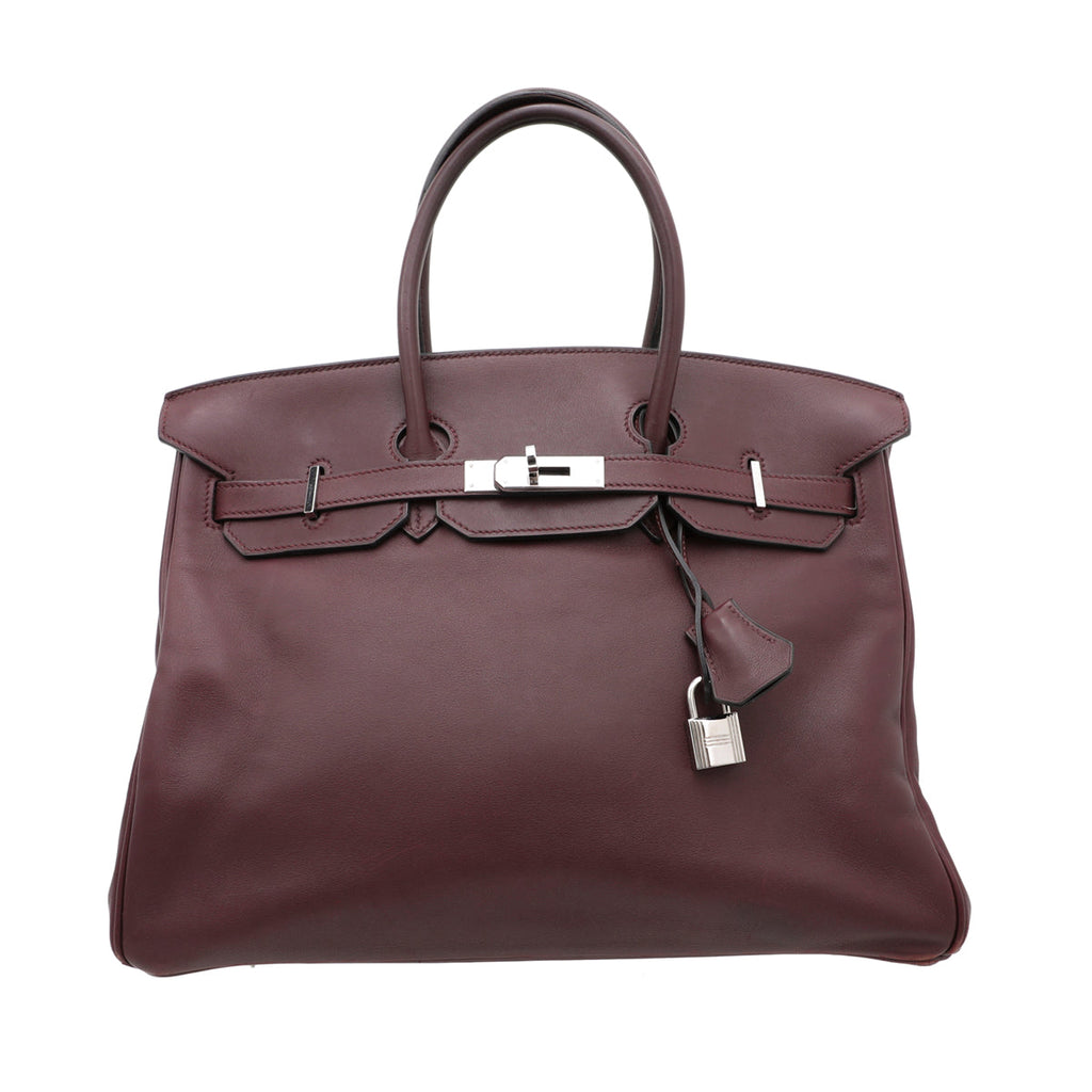 Hermes Bordeaux Swift Birkin 35 Bag