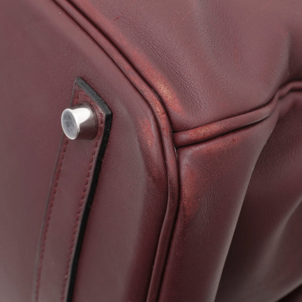 Hermes Bordeaux Swift Birkin 35 Bag