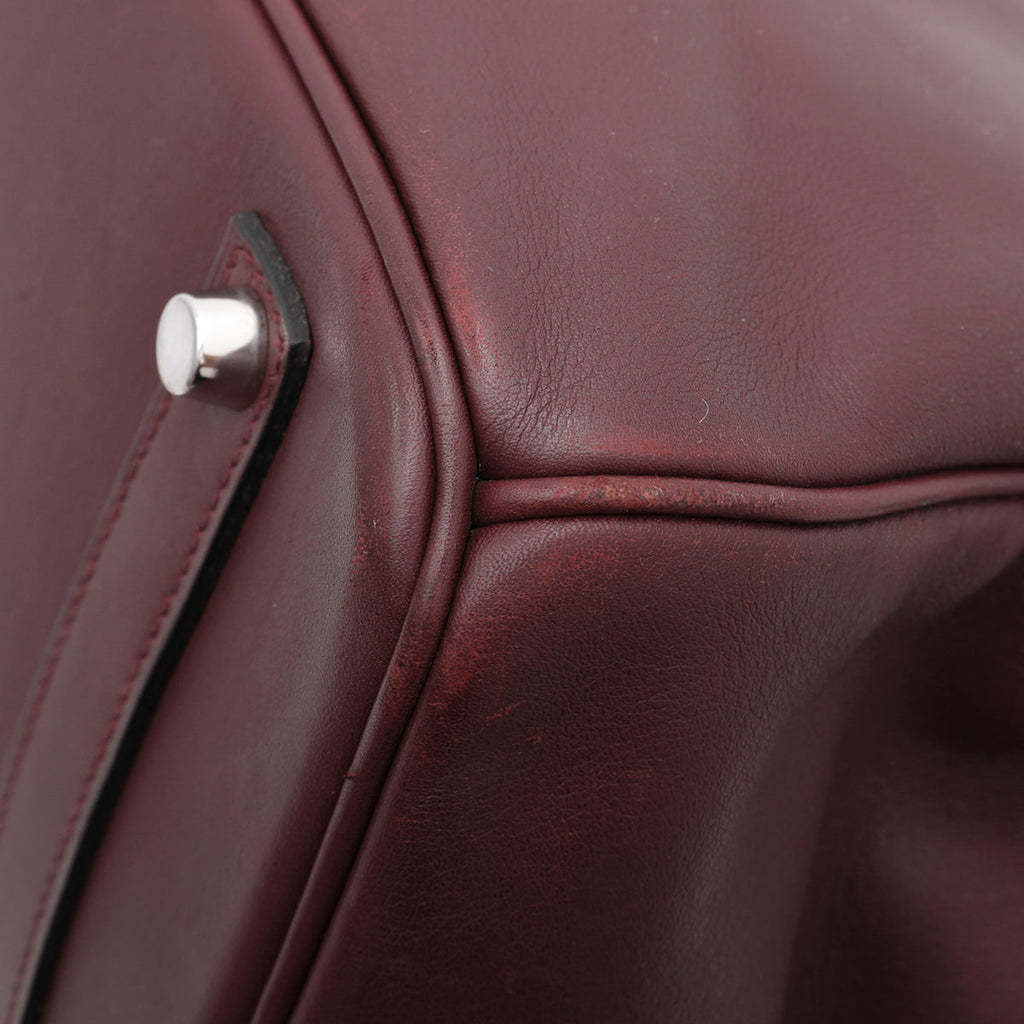 Hermes Bordeaux Swift Birkin 35 Bag