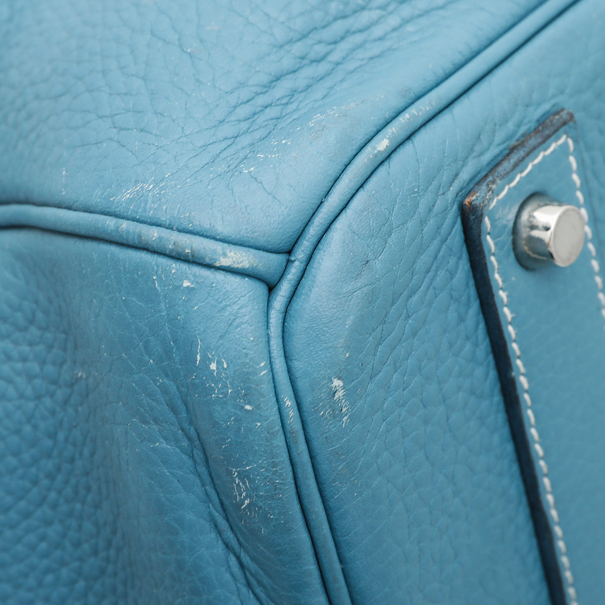 Hermes Blue Jean Birkin 50 Bag