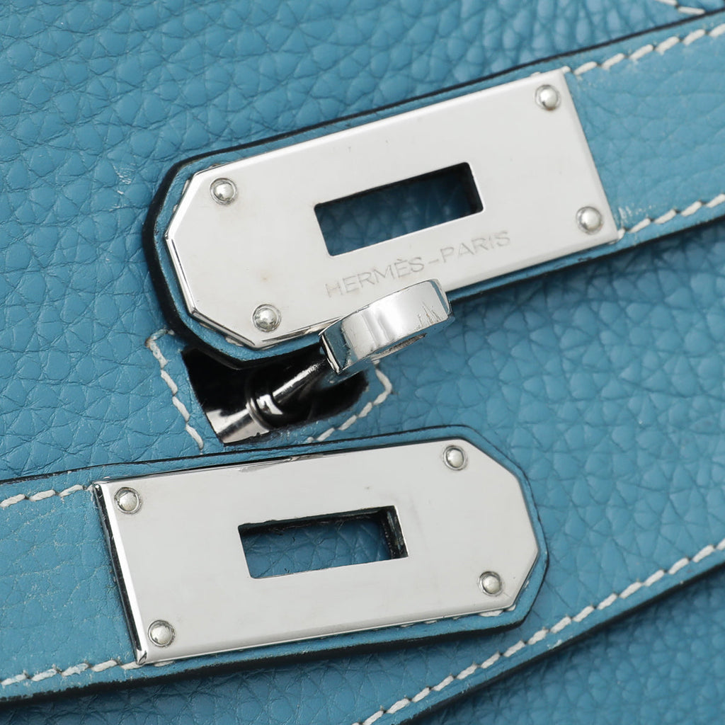 Hermes Blue Jean Birkin 50 Bag