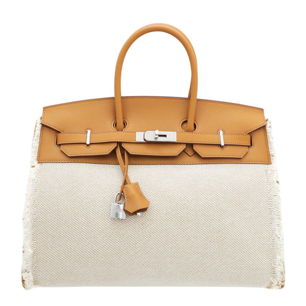 Hermes Sesame Fray Fray Ltd.Ed. Birkin 35 Bag