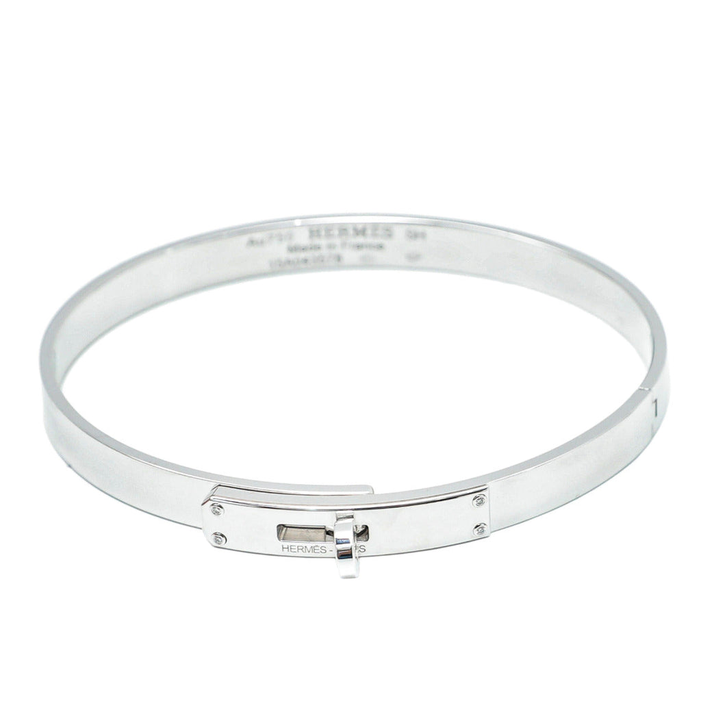 Hermes kelly 18k White Gold Small Bracelet