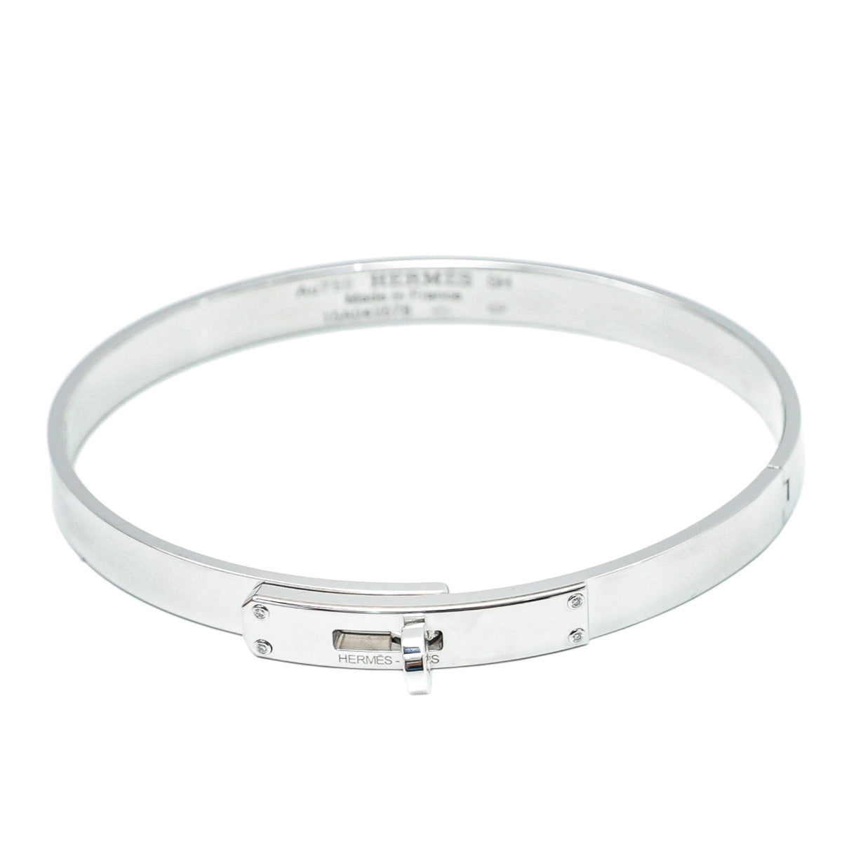 Hermes kelly 18k White Gold Small Bracelet