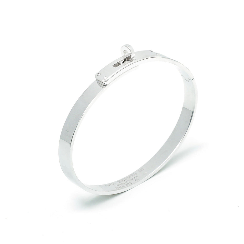 Hermes kelly 18k White Gold Small Bracelet
