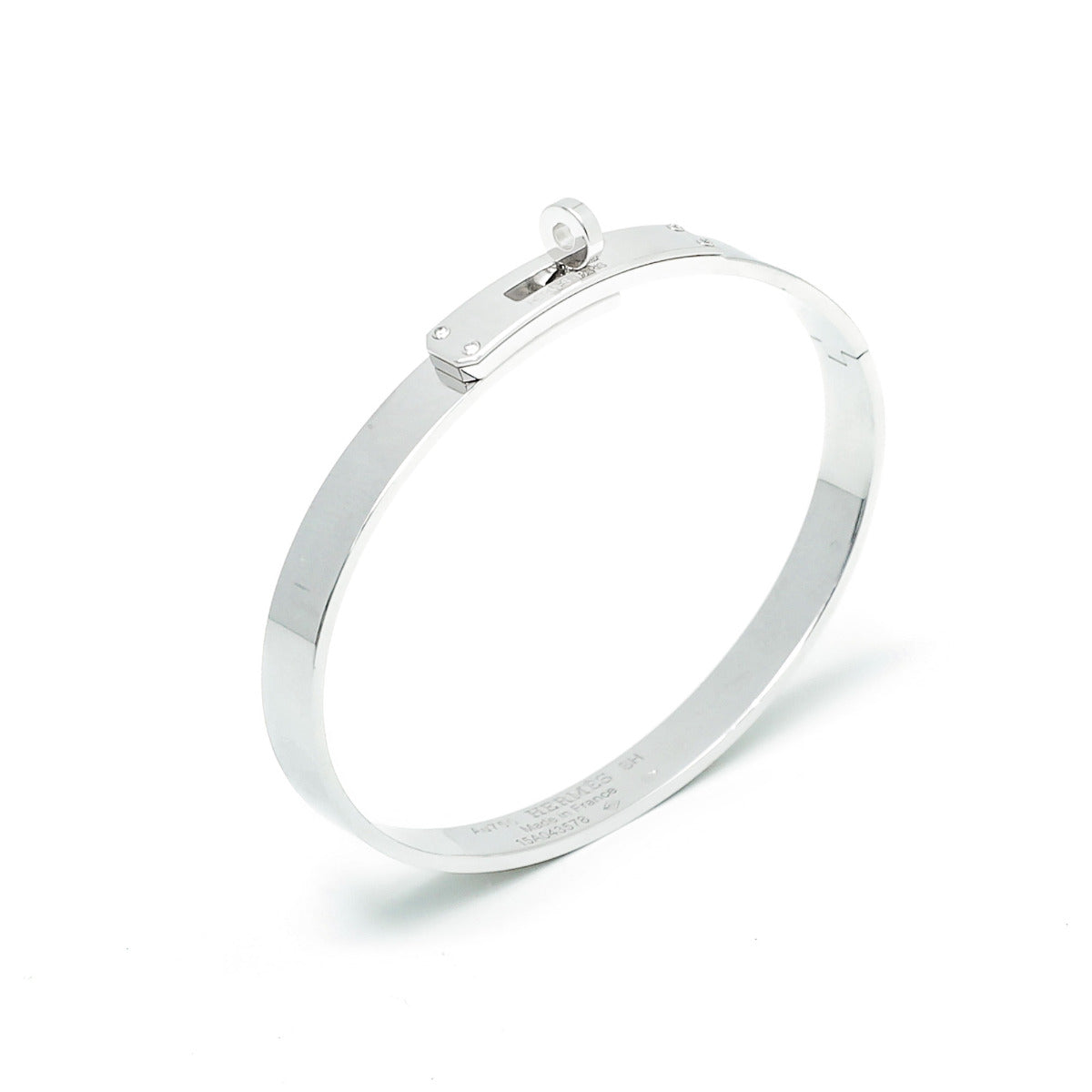 Hermes kelly 18k White Gold Small Bracelet