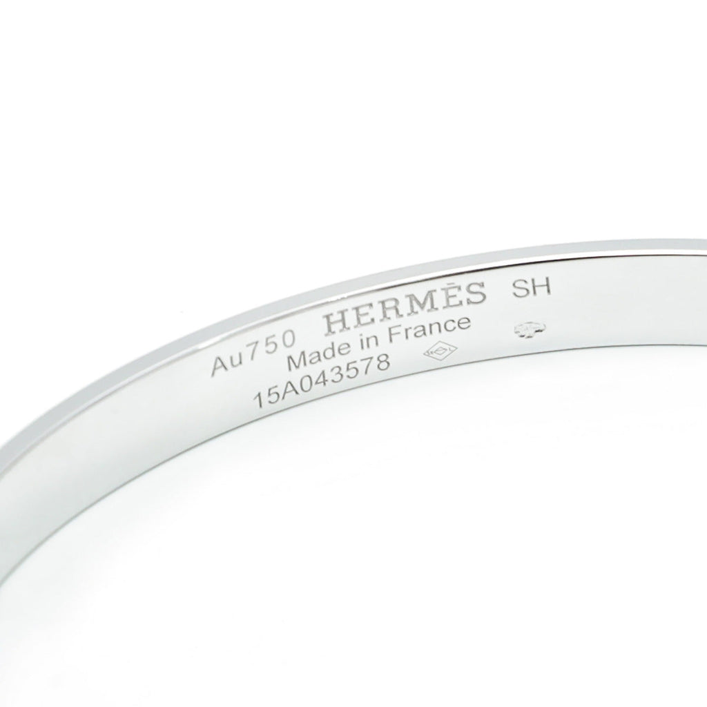 Hermes kelly 18k White Gold Small Bracelet