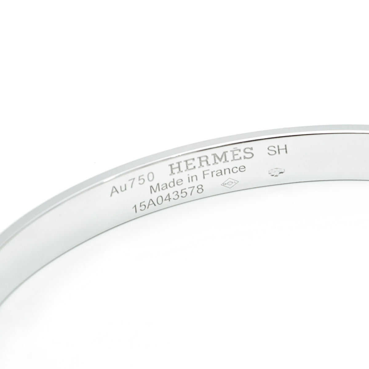 Hermes kelly 18k White Gold Small Bracelet