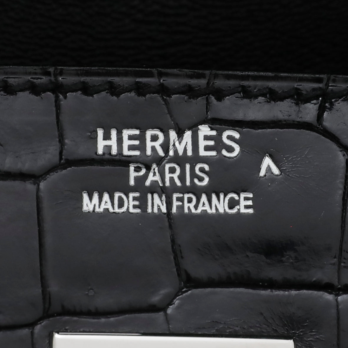 Hermes Noir Crocodile Porosus Birkin 35 Bag
