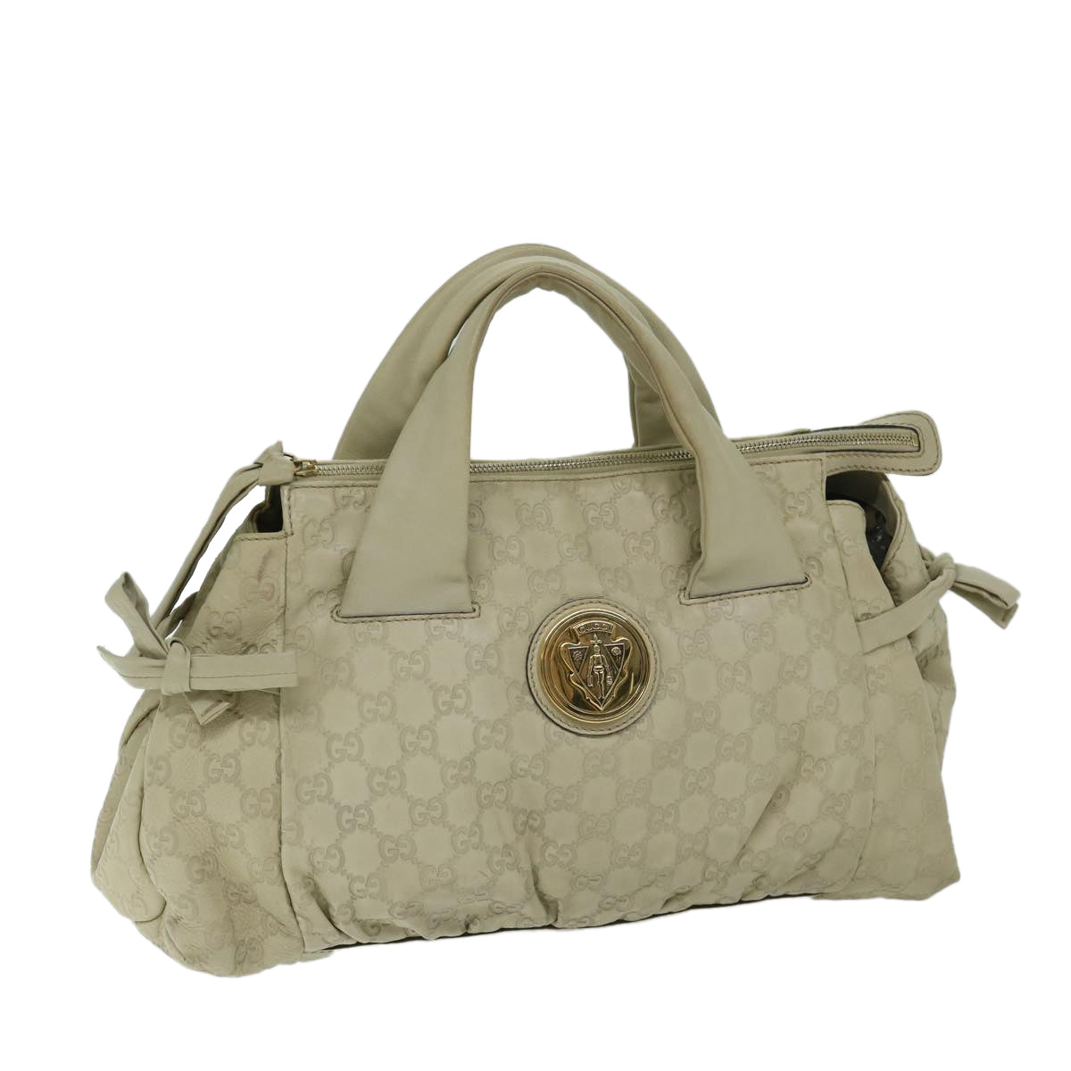 GUCCI Guccissima GG Canvas Hand Bag Beige 197020 hk1150