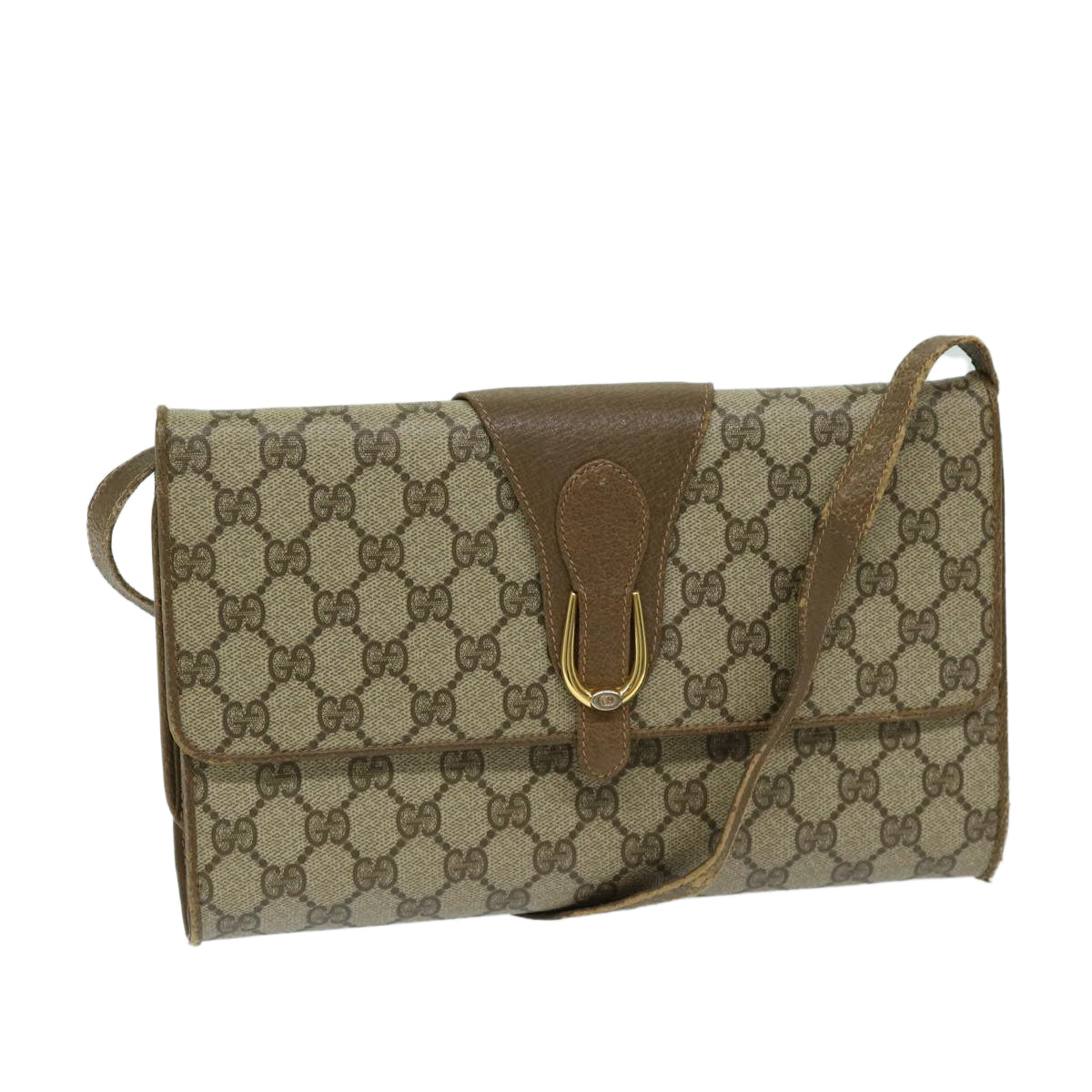 GUCCI GG Supreme Shoulder Bag PVC Beige 904 02 050 hk1157