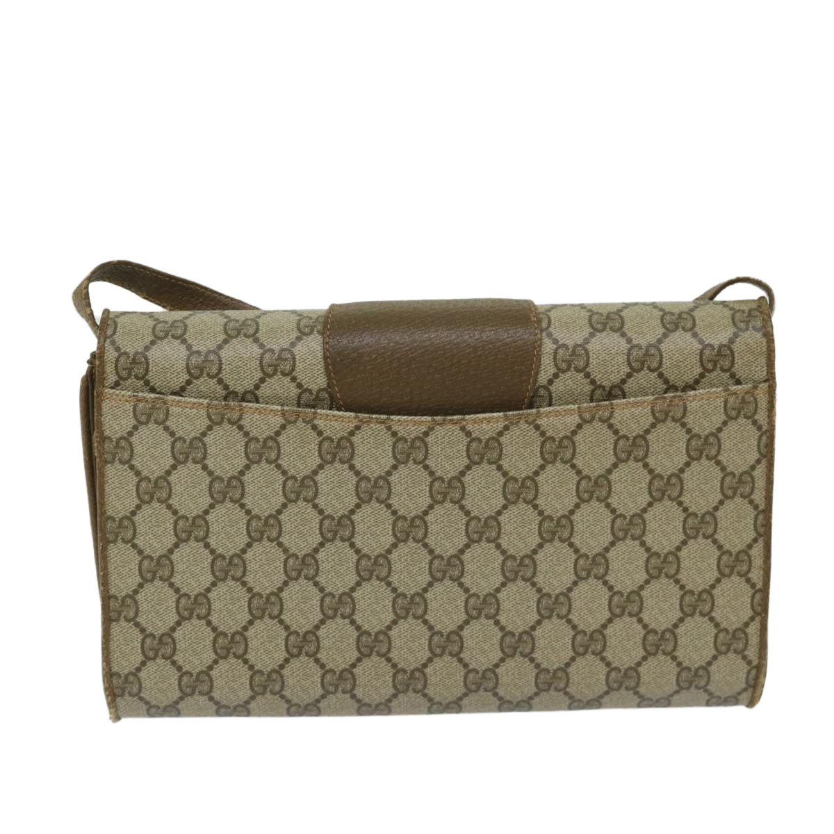 GUCCI GG Supreme Shoulder Bag PVC Beige 904 02 050 hk1157