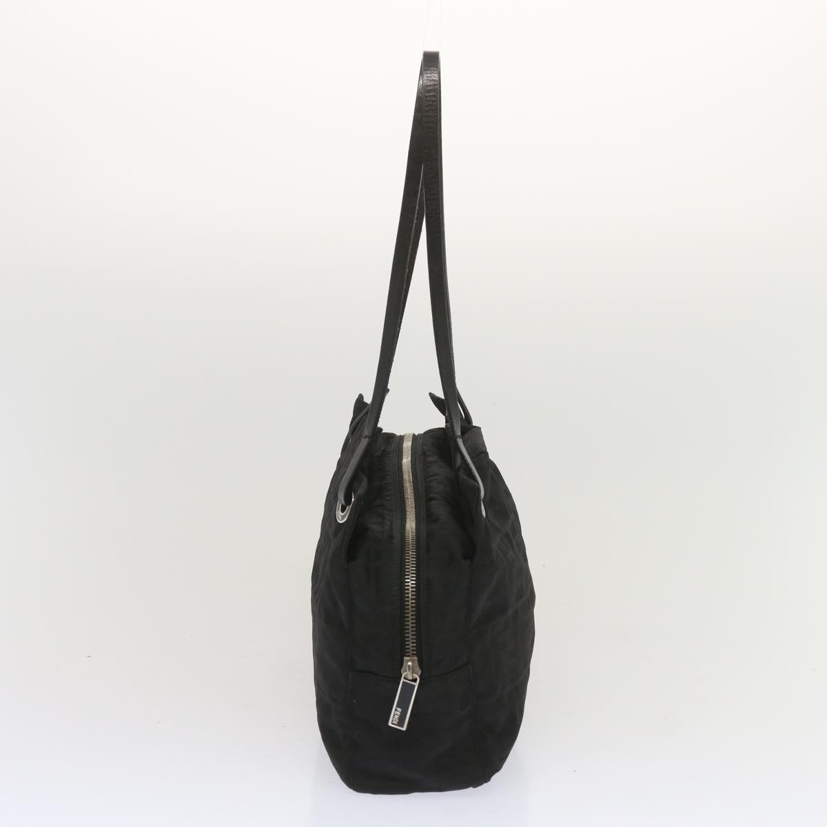 FENDI Zucca Canvas Hand Bag Black hk1179
