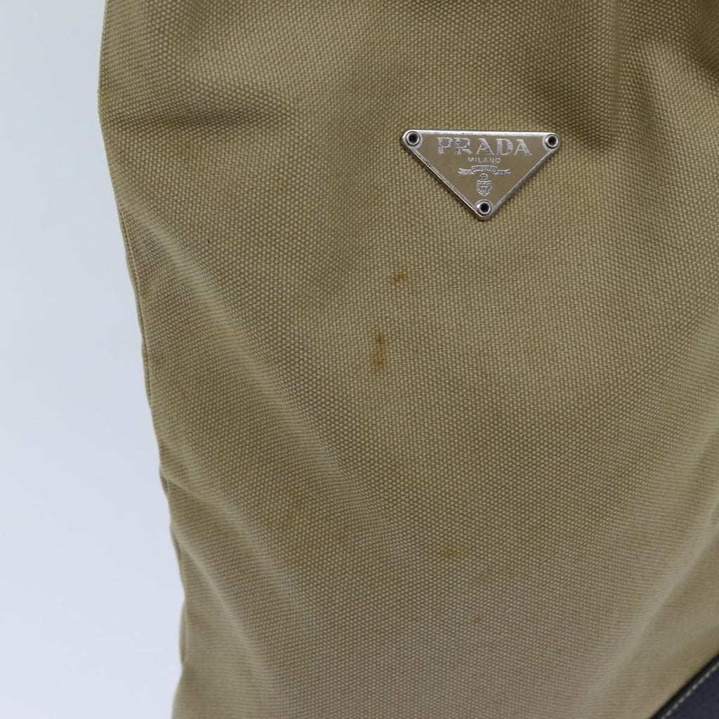 PRADA Pouch Canvas Beige hk1253