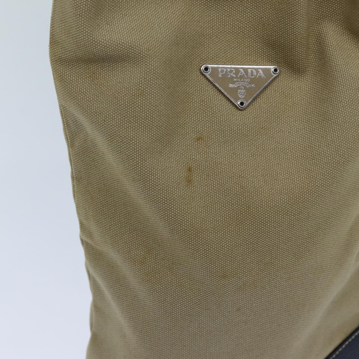 PRADA Pouch Canvas Beige hk1253
