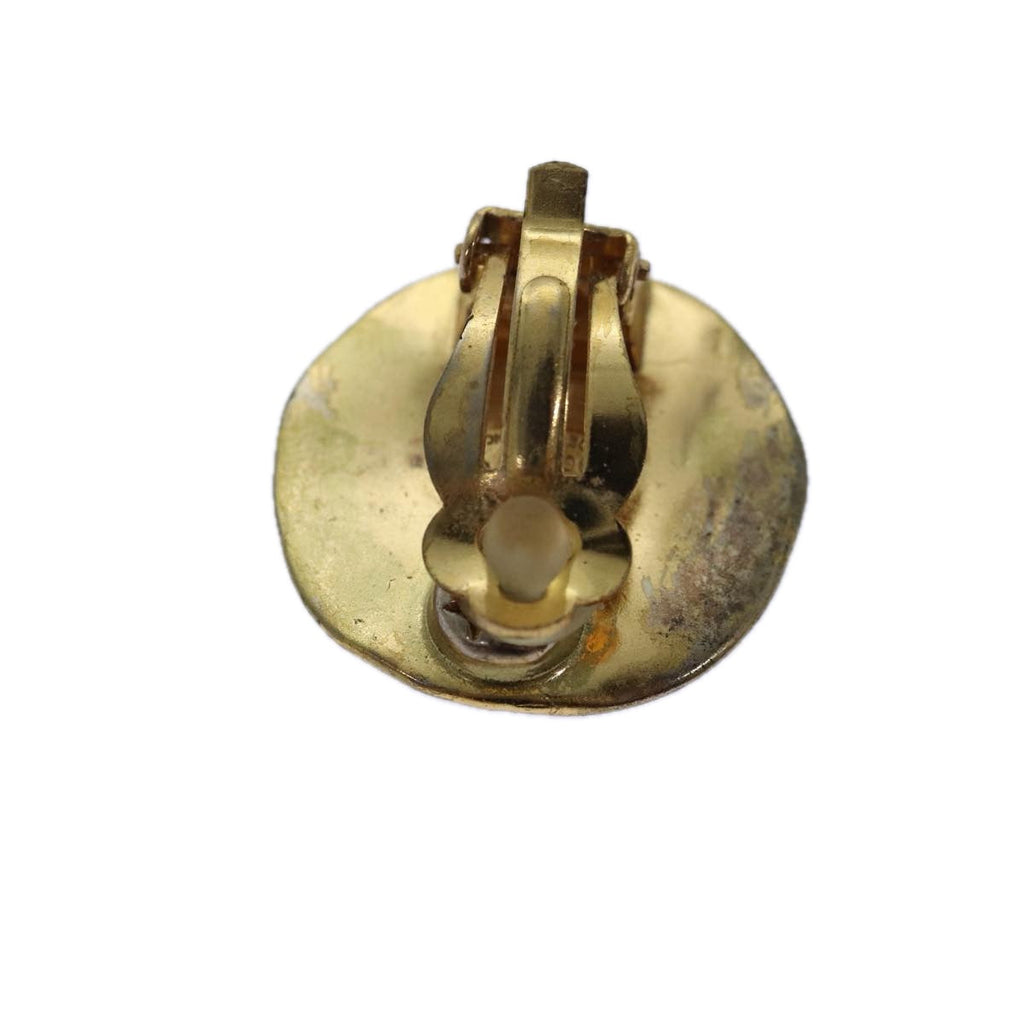 CHANEL COCO Mark Earring metal Gold CC hk1464