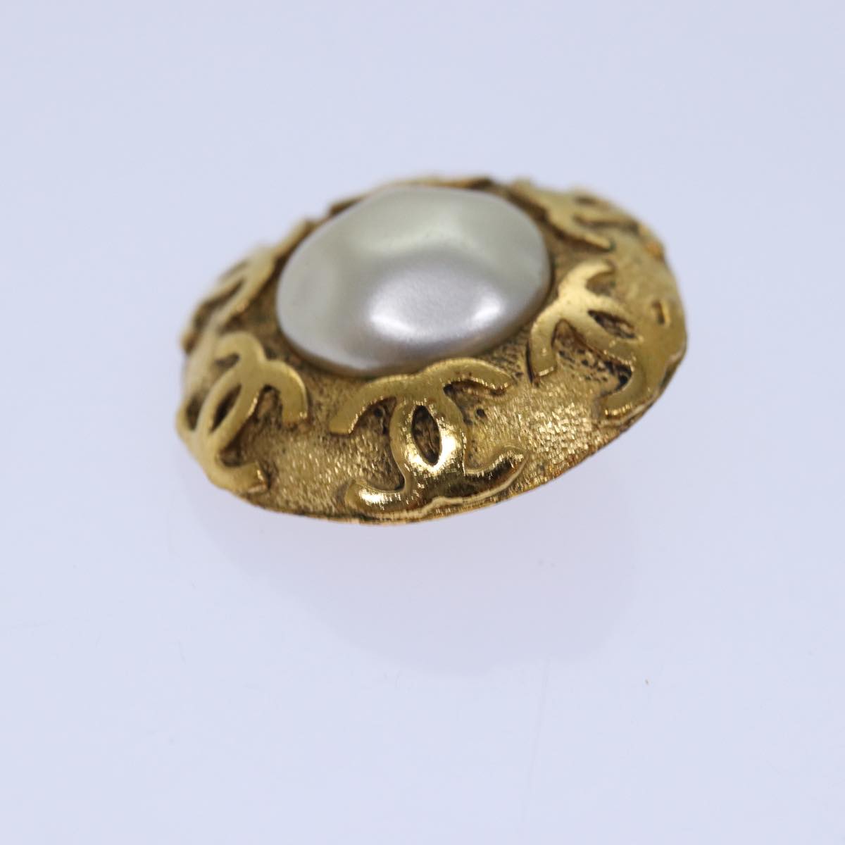 CHANEL COCO Mark Earring metal Gold CC hk1466V