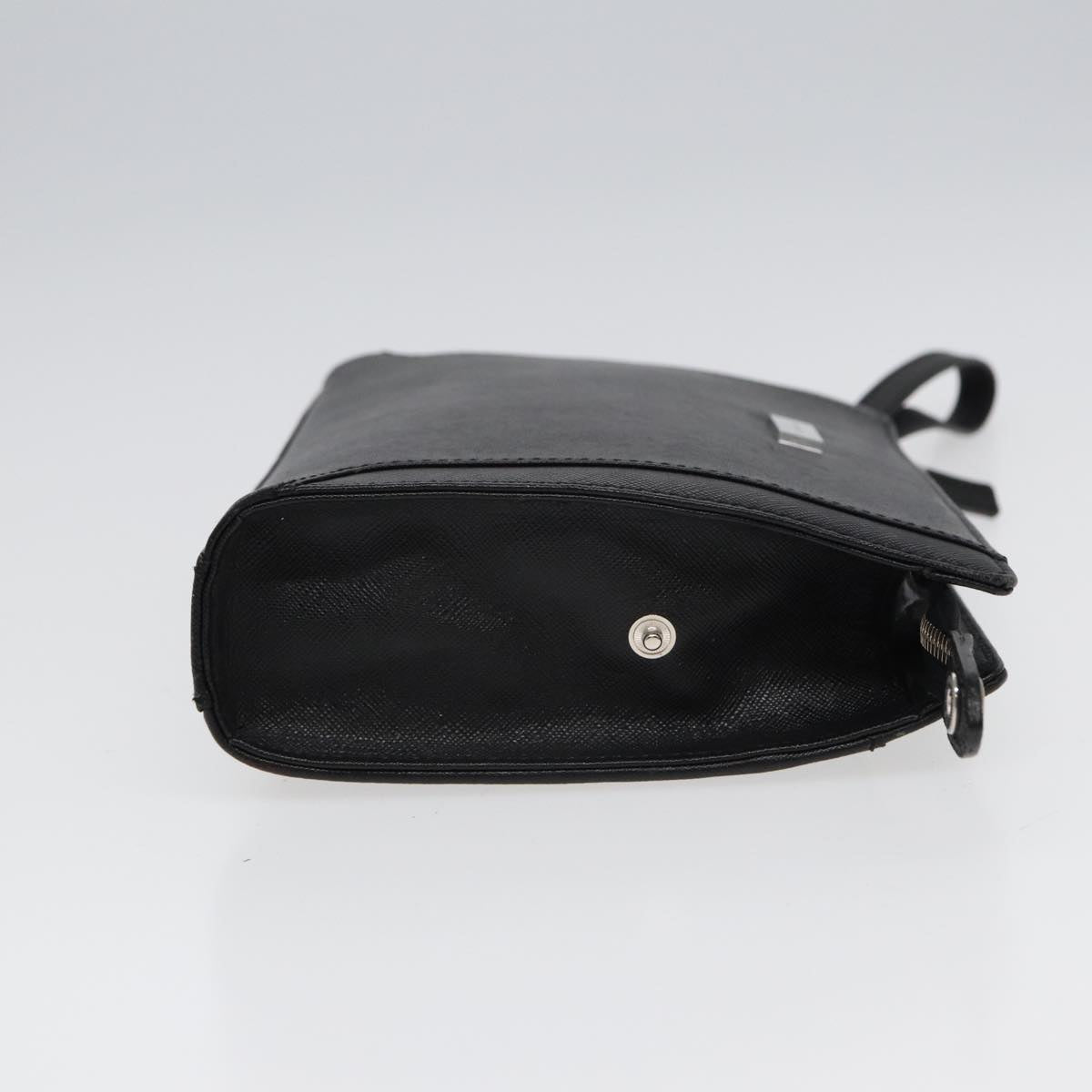 BURBERRY Clutch Bag Leather Black hk1528