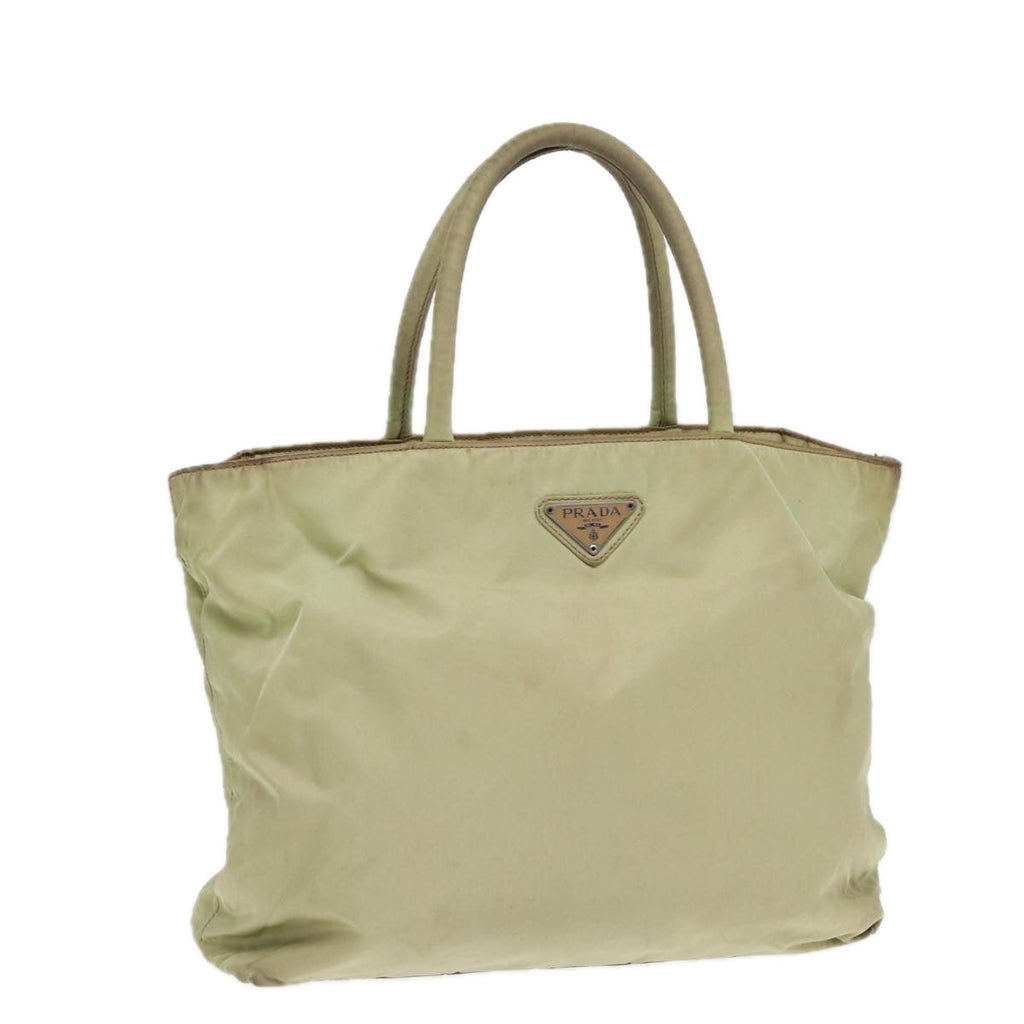 PRADA Tote Bag Nylon Silver Pistachio Green hk1563