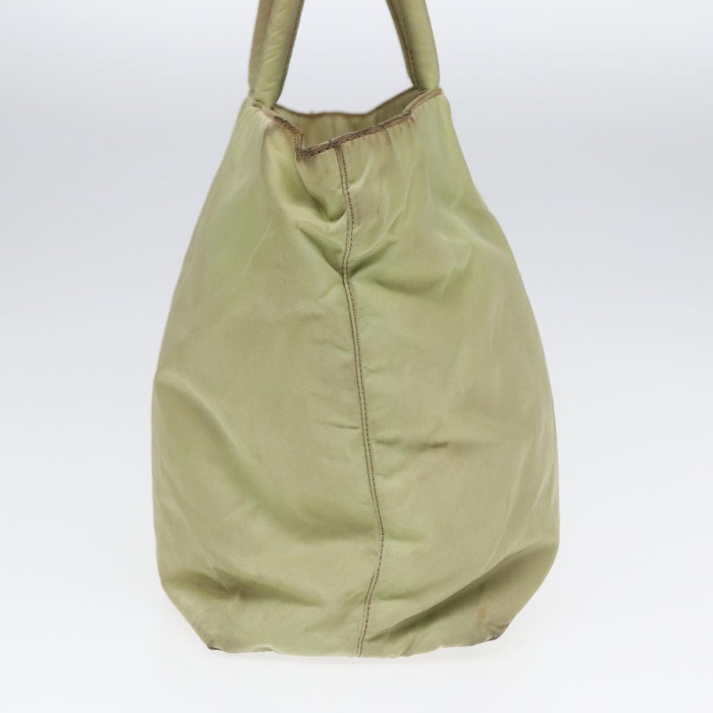 PRADA Tote Bag Nylon Silver Pistachio Green hk1563