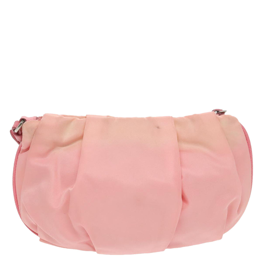 PRADA Pouch Nylon Pink Silver hk1709