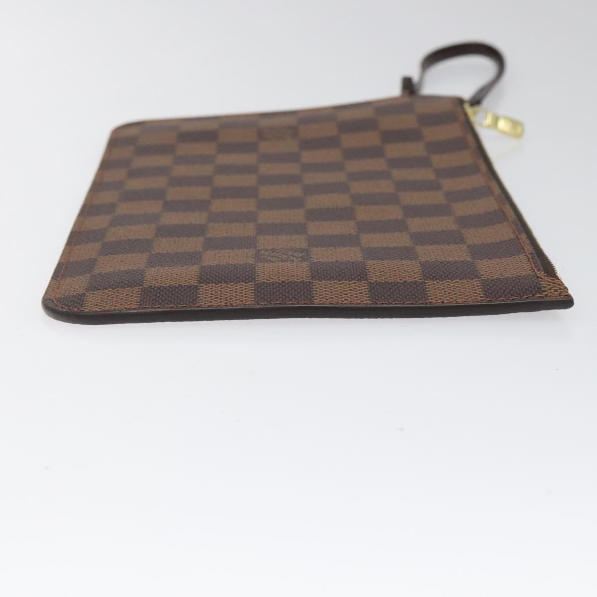 LOUIS VUITTON Damier Ebene Neverfull MM Pouch Accessory Pouch LV hk2018V