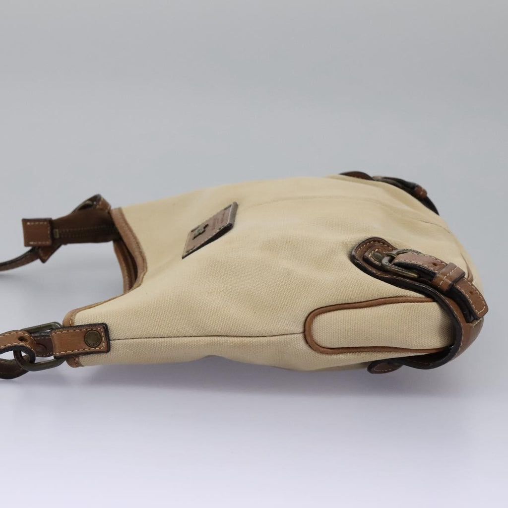 BURBERRY Blue Label Shoulder Bag Canvas Leather Beige hk2084
